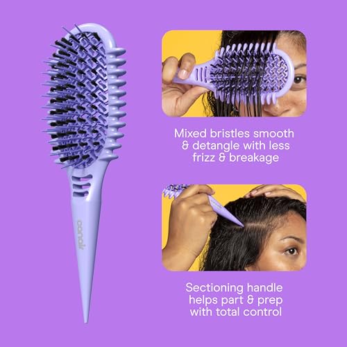 Image of Conair Curl Care Essentials Kit, Brush for Loose Curls, Mitt, & 4 Clips | Complete curly hair care kit: detangling brush, microfiber drying mitt, styling root clips, ideal for curl care beginners.