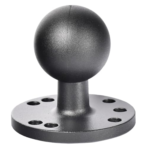 VAUBORTTI 1.5 Ball Mount Base with Round AMPS Plate One-Piece Die-Cast Aluminum Base with High-Density Impact-Resistant TPU Ball C Size Compatible with Arms from RAM Scotty iBOLT