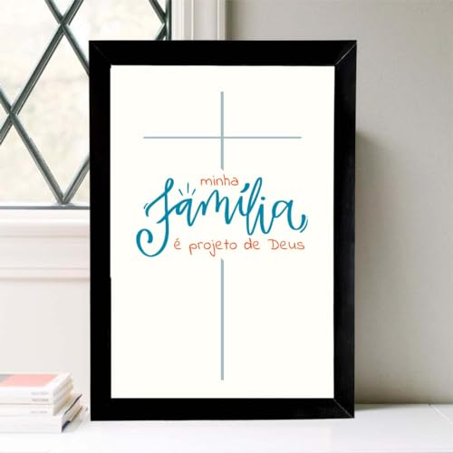 Quadro decorativo: “Minha família, projeto de Deus”