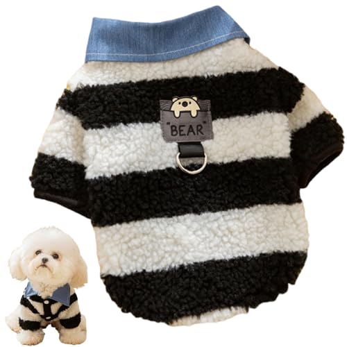 Ropa para Perro, Abrigo para Perro - Suéter para Mascotas con Patrón de Rayas Oso - Ropa para Perros, Abrigo para Tiempo Frío para Mascotas,