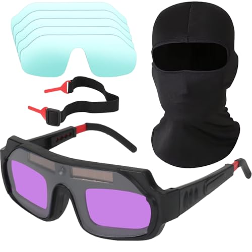 Image of CartHome Welding Glass, Welding Goggles with Auto Darkening, Adjustable Safety Goggles for Welding Work Ideal Gift for Professional Welders To Protect Their Eyes