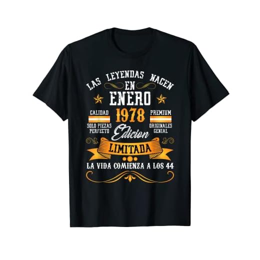 Leyendas Enero 1978 44 Años Cumpleaños Camiseta
