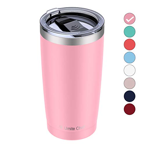 Umite Chef 20oz Stainless Steel Tumbler with Lid, Double Wall Vacuum Insulated Travel