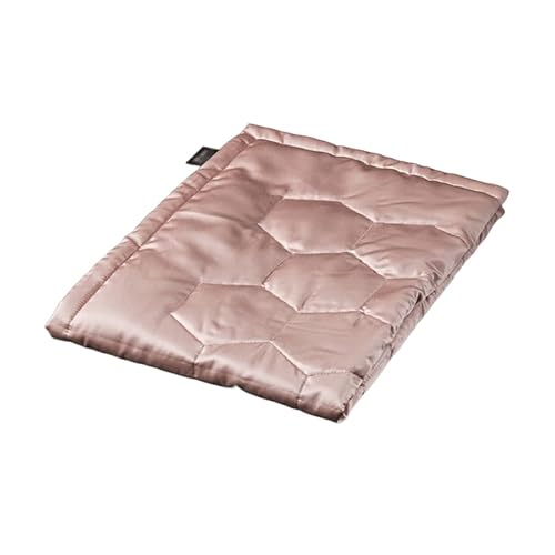 「毎日シルクに包まれて眠りたい」[中わた 富岡産シルク100%] ひざ掛け ピンクゴールド 絹 贈り物 ギフト 国産 F21E-448