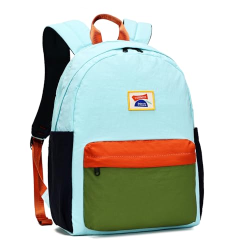 willikiva Kids Backpack for School Boys Girls Teens Toddler Backpack Waterproof Kindergarten Preschool Elementary Bookbag Children Travel Bag(Light Blue Green,Medium)