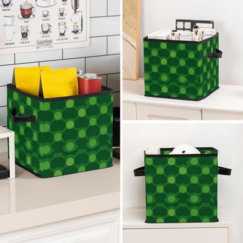Boîte de rangement pliable bac de rangement cube durable organisation maison vert - 8