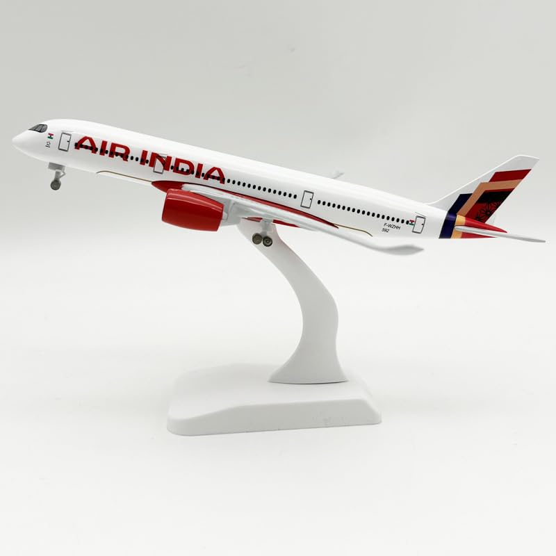 Image of Airplane Model 20 CM - Air India Airlines Airbus A350 Metal Diecast Alloy Aircraft Toy Plane