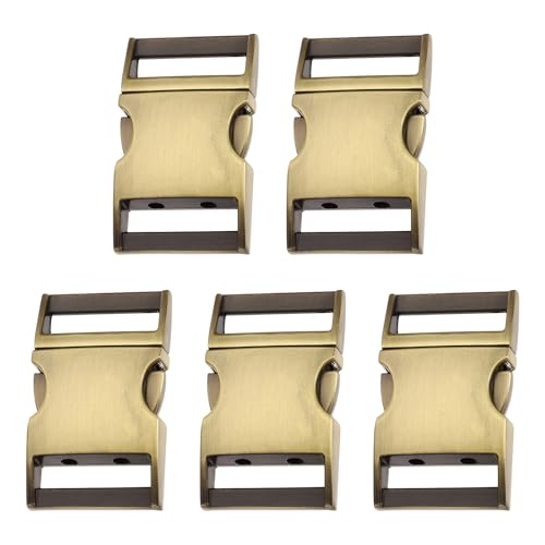 Boucles en métal 25,3 mm dorées et noires en zinc réglable pour accessoires de luxe