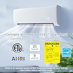 SIMOE Mini Split Air Conditioner, 18000BTU 21SEER2 Mini Split AC/Heating System, Ductless Air Conditioner & Heater with Inverter & 1.5 Ton Heat Pump, 208-230V, Cools Up to 1250 Sq. Ft, Energy Star - Image 2