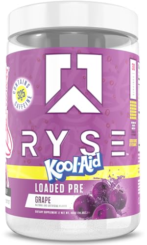 Image of RYSE Loaded Pre Workout Powder - Kool-Aid Grape - Daily Pre-Workout for Men & Women with 300mg Caffeine, Beta Alanine, and Citrulline for Pump, Focus, and Energy - 30 Servings