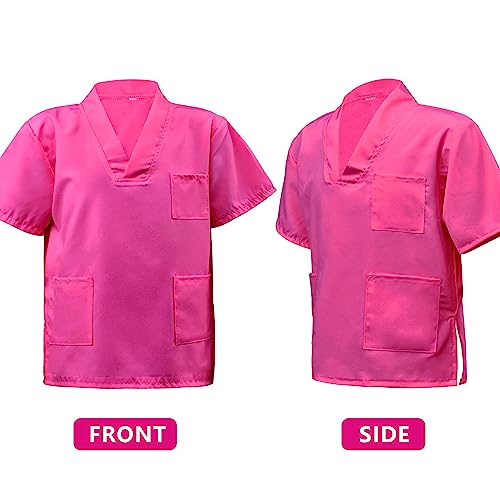 Zzihan COMOYA Doctor Costume For Kids Rose Scrubs Sets Nurse Scrubs Costume Veterinarian Costume Doctor Coat Accessories Toys Stethoscope Nursing Clipboards Girls 9-10 Brithday Party Halloween Dress Up thumb #3