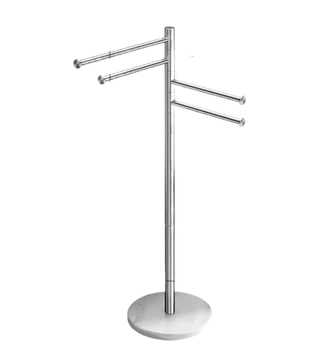 Dkrahrjj Sier+White Free-Standing Towel Rack, Floor Towel Stand Towel Holder For Bathroom/Sier+White/30 * 105Cm