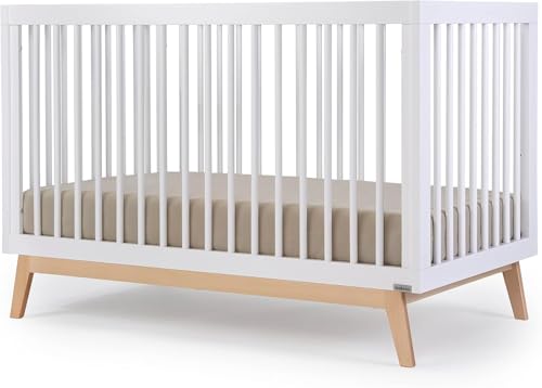 dadada Baby Soho 3-in-1 Convertible Wooden Crib to Toddler Bed - Made in Italy, GREENGUARD Gold Certified, Baby-Safe Finish, Handcrafted Beechwood,...