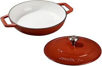 CUMIN CO. Cast Iron Braiser | Free Sponge & Holder | 26cm, 2.5L (Serves 5-6) | Rust Free, Patented Coating, FDA Compliant | 100% Toxin-Free | Induction & Oven Safe | Rust