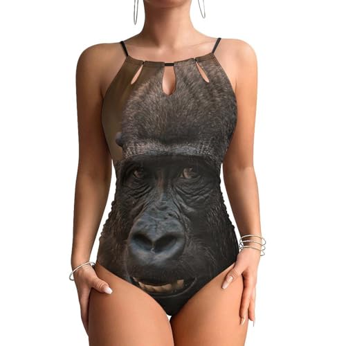 Maillots de bain une pièce femme orang-outan drôle monokini beachwear gainant