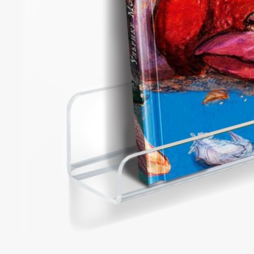 Image of upsimples 18 Pcs 12 inch Vinyl Record Wall Mount Shelves, Clear Acrylic Display | Display Full Album Covers, Keep Records Secure, Floating Design, Easy to Install, for Book, Photo & More, Modern Wall Decor