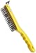 Rubbermaid Commercial Wire Brush with Scraper and Short Angular Handle, Steel Bristles, 4 x 17 Bristle Pattern, 11-Inch Length, Gray (FG9B4200GRAY)