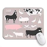 Gaming mouse pad niedlich von nutztieren und geflügel ranch landwirtschaft bull rutschfeste gummi backing computer mousepad für notebooks maus matten
