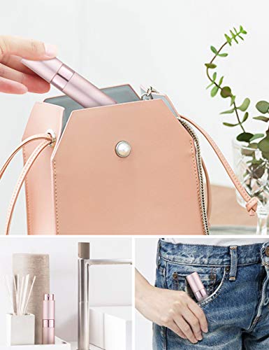 Image of Lisapack 8ML Atomizer Perfume Spray Bottle for Travel, Empty Refillable Cologne Dispenser, Portable Sprayer for Men and Women (Pink)