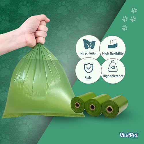 Image of Biodegradable Dog Waste Bags | Unscented, Highly Flexible, Non-Toxic, Leak Proof Pet Poop Bags | 120 Count with Free Dispenser