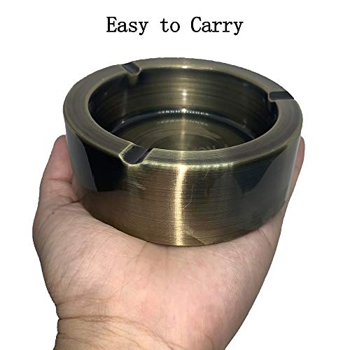 image for DiLan Ashtray Stainless Steel Ashtrays Windproof Durable Easy to Clean