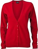 rote kaschmir strickjacke damen V-Neck JN660 Damencardigan Strickjacke Damen Cardigan V-Neck M,Red