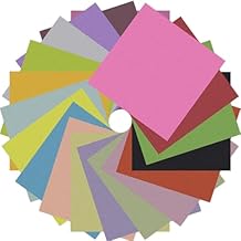 100 Sheets Square Origami Paper, 20 Colors 6" Craft Paper Sheets, Double Sided Colored Origami Paper for Beginners, Crafts 100