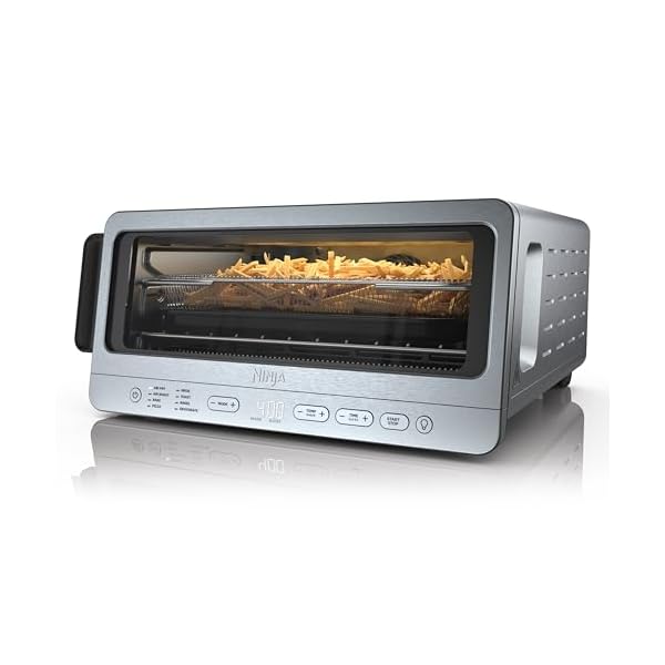 Ninja Flip Toaster Oven&Air Fryer, 8-in-1 Functionality, Flip Up&Away Capability for Storage Space, LargeCapacity, Air Fry Basket, SheetPan, Wire Rack&Removable Crumb Tray, Stainless,1800 watts, SP151