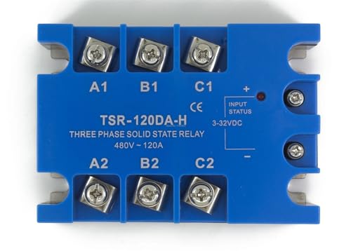 Relais statique triphasé 120A SSR à commutation rapide 90-480 VAC haute performance