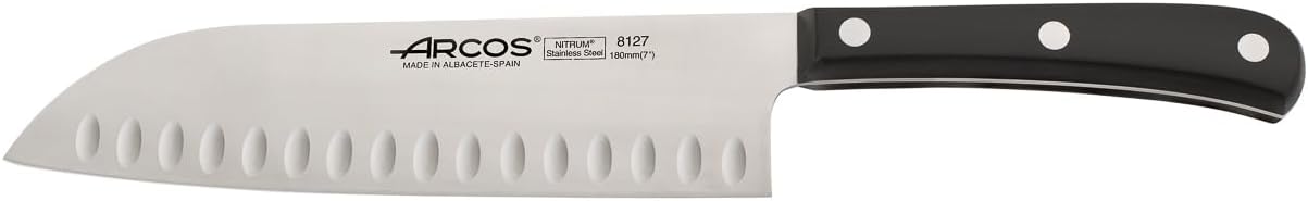 Arcos Europe - Santoku knife - NITRUM stainless steel 180 mm - handle POM color black