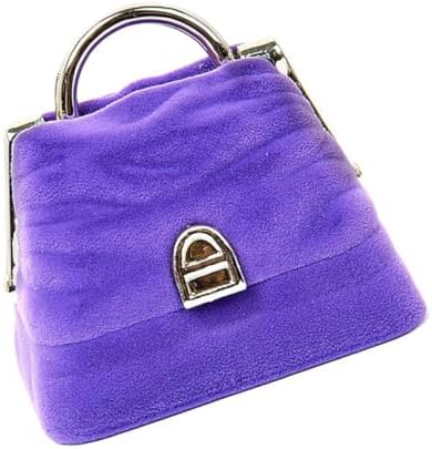 Purple Flannel Ring Box Jewelry Container for Xmas Wedding Anniversary image 5