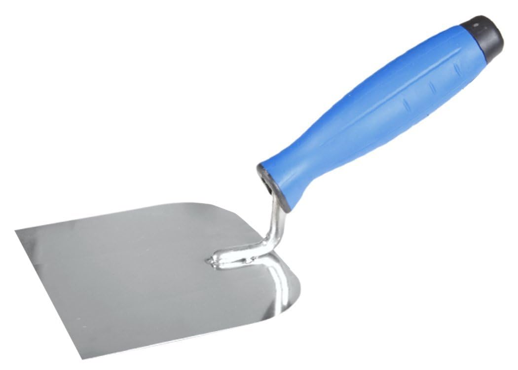 Stainless Steel Margin Trowel, Professional Square Bucket Trowel for Plastering, Rendering & Stucco, Mortar, Cement, Mixing, Bricklaying, Wall Repairs, Construction & DIY (120 mm (4.7")) — image 1