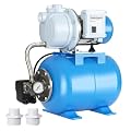 FOTING 1.5HP Shallow Well Pump with Pressure Tank, 1340GPH Irrigation Jet Pump, 115V Automatic Water Pump Booster System 164FT for Garden Lawn Farm Home