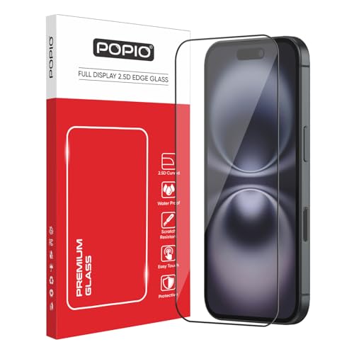 Image of POPIO Military-Grade Gorilla Tempered Glass For iPhone 15 Plus / 16 Plus | 9H Hardness, Edge-to-Edge, Bubble-Free