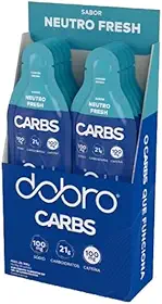 Carbs Gel Neutro Fresh com Cafeína 30g Dobro 10 Unidades