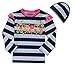 Vivobiniya Big Girl Two Piece Swimsuits Long Sleeve Rash Guard T-Shirt Swimming Trunks Cap upf50+