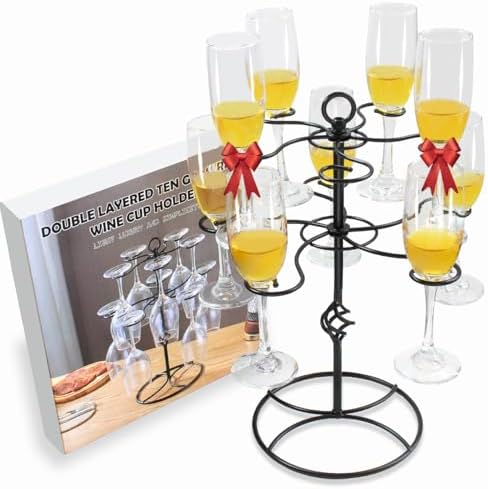 Amazon.com: NQEUEPN Champagne Tower, 2 Tiers 12 Holders Champagne Tower ...