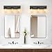 IZORRO Bathroom Vanity Light Fixture, 3-Light 22 Inch Matte Black Bathroom Light Fixtures Over Mirror, with Clear Glass Shade, Modern Farmhouse Vanity Lights, Rustic Restroom Lighting Fixtures