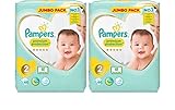 Sedoso suave materiales Pampers Pañales New Baby Jumbo Pack, tamaño 2, 2 x 68 unidades)