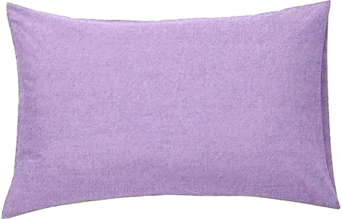 AmigoZone New 100% Brushed Cotton Flannelette 2 x Pillow Cases Housewife Plain Cover Bedroom Pair Pack (White)