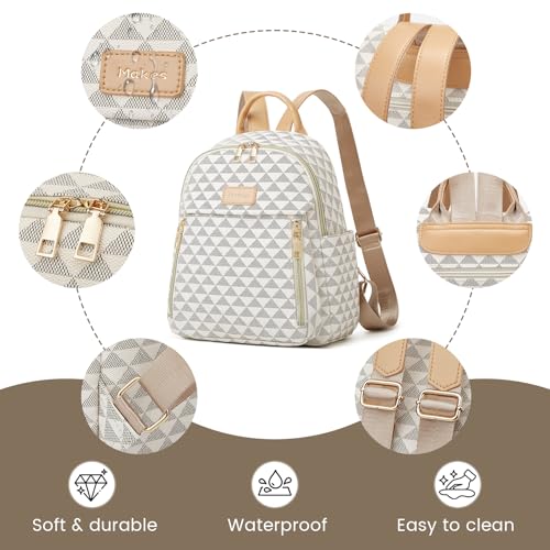 Image of Backpacks for Women Fashion PU Leather Bag Multipurpose Design Convertible Satchel Bag Travel Backpack Handbag and Purse 2Pcs