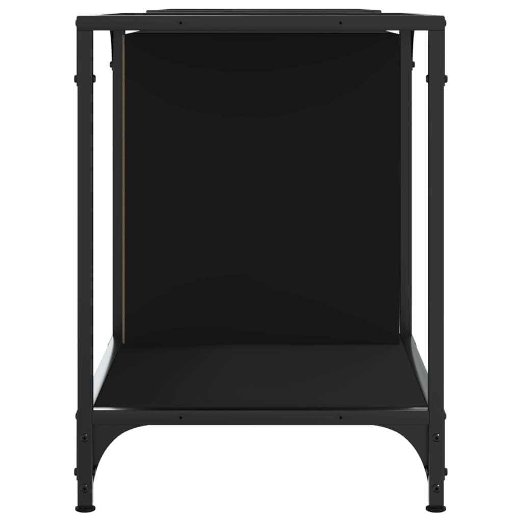 TV-Schrank Schwarz 153x37x50 cm, Holzwerkstoff, verstellbar, für Wohnzimmer, Schlafzimmer, Entertainment Center, Media Konsole