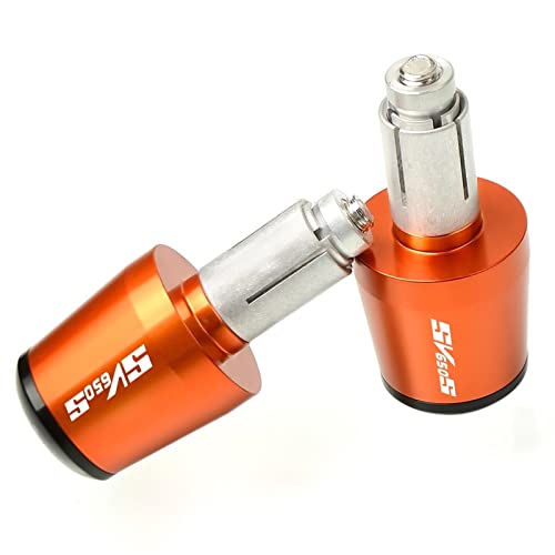 Extremos de manillar para Suzuki SV650 en aluminio naranja anodizado 2