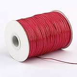 Uso: Textiles para el hogar LLAAIT 1 mm 15 Metros Cordón de Cuentas de Cera Cuerda de Encaje de Terciopelo Redondo Resultados de la joyería Cuerda Encerada para Manualidades de joyería de Moda, Rosa