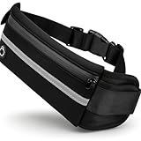 Pochete Slim Fitness Corrida Academia Porta Celular Bike Preta para Corrida de Trilha e Acampamento Masculina Feminina Impermeável Esportiva