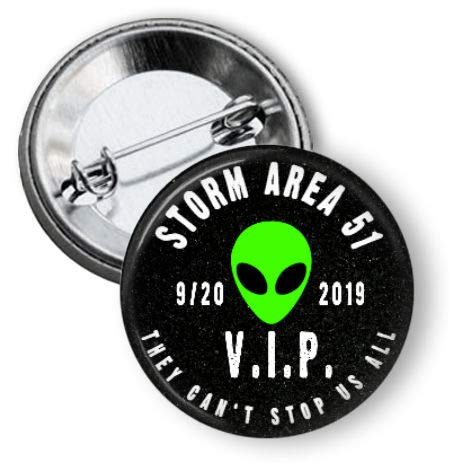 Amazon.com: Storm Area 51 Alien Pin Back Buttons - Set of Six 1.75