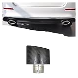 El tubo de escape grande ovalado de carbono soldado del tubo de escape del automóvil es compatible con la boquilla trasera Kia K5, la boquilla trasera de escape universal