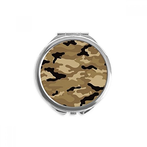 Miroir rond de poche camouflage motif lignes colorées pour maquillage nomade quotidien