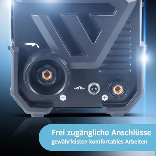 Bild 6 - STAHLWERK Schweißgerät FLUX 140 ST Digital – Vollausstattung – Fülldrahtschweißen ohne Schutzgas bis 140 A, kompakt, synergischer Drahtvorschub, mit LED-Licht, Lift-TIG- und MMA/E-Hand-Funktion (ARC)