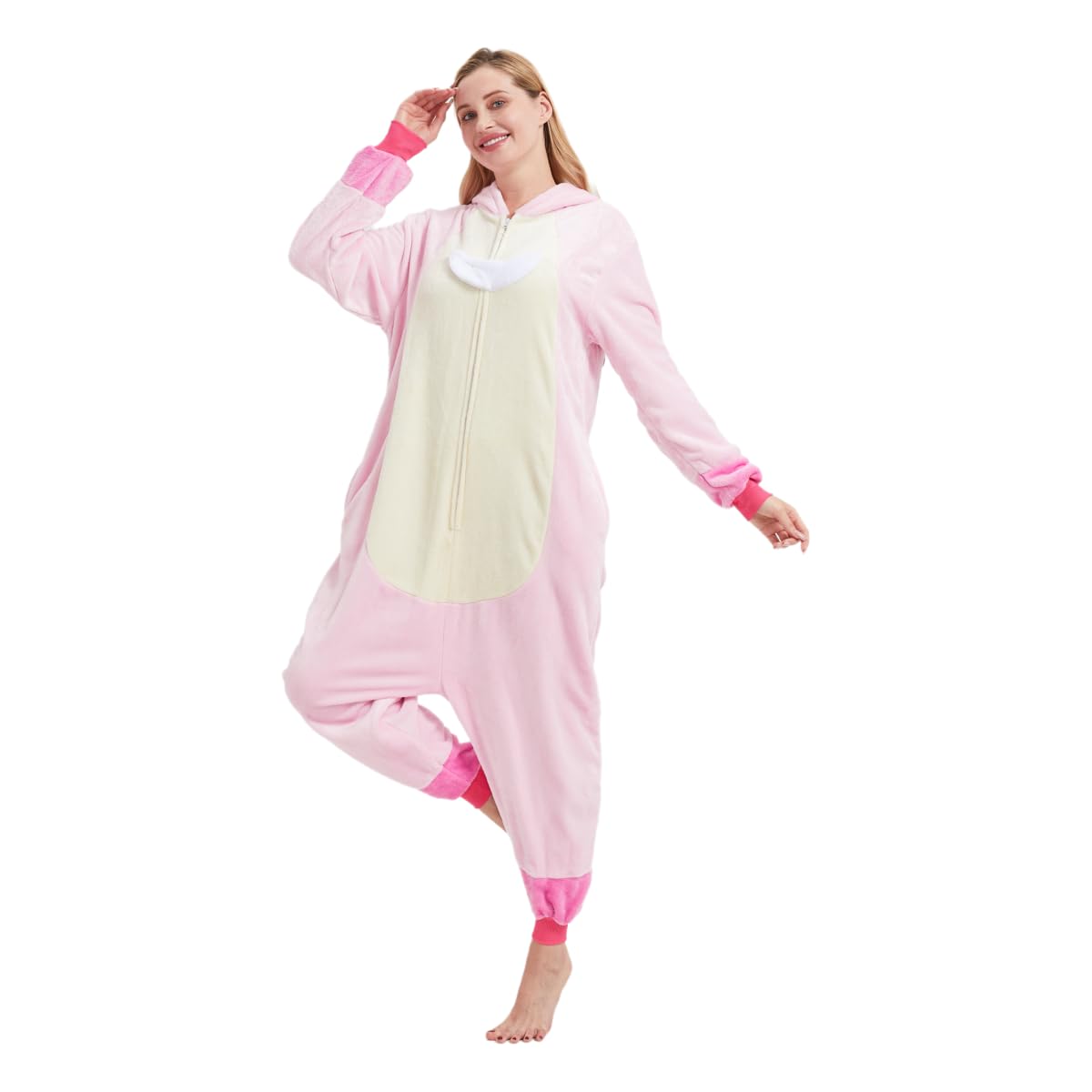ALANTOP Pijama unisex para adultos, disfraz de animal de una pieza, disfraz de Halloween, cosplay, Navidad, ropa de dormir para mujeres y hombres